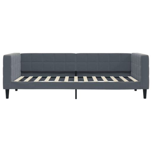 Sofá-cama, Sofá conversível com colchão 100x200 cm veludo cinzento-escuro