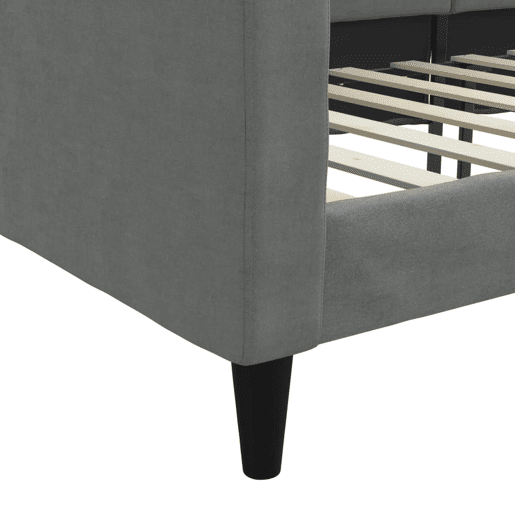 Sofá-cama, Sofá conversível 100x200 cm tecido cinzento-escuro Sofá-cama, Sofá conversível 100x200 cm tecido cinzento-escuro