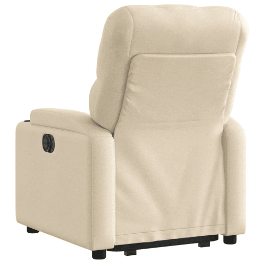 Poltrona reclinável - Poltrona relax elétrica tecido cor creme