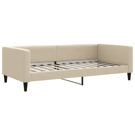 Sofá-cama, Sofá conversível 100x200 cm tecido cor creme
