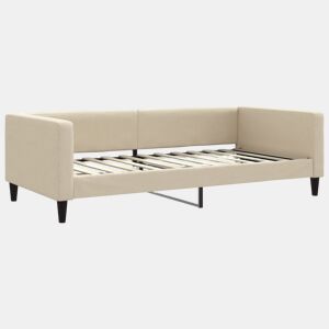 Sofá-cama, Sofá conversível 100x200 cm tecido cor creme