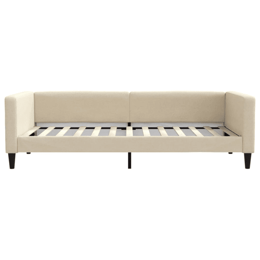 Sofá-cama, Sofá conversível 100x200 cm tecido cor creme