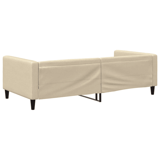 Sofá-cama, Sofá conversível 100x200 cm tecido cor creme