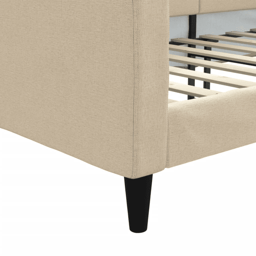 Sofá-cama, Sofá conversível 100x200 cm tecido cor creme