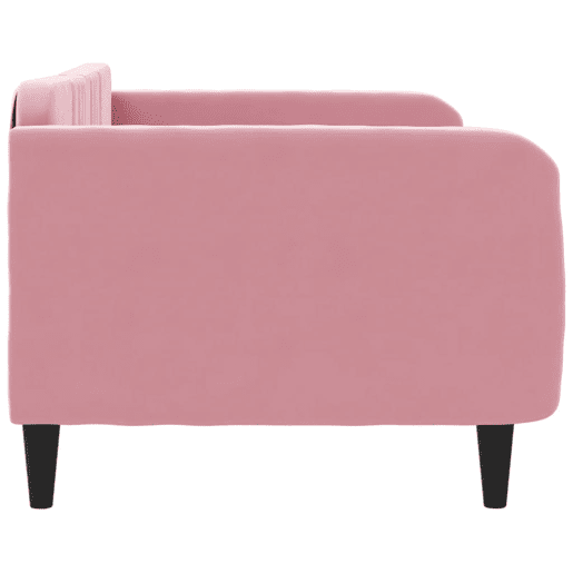 Sofá-cama, Sofá conversível 90x200 cm veludo rosa