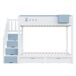 Cama litera 252x95 Cama litera 252x95 Blanco/ Azul