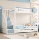 Cama litera 252x95 Cama litera 252x95 Blanco/ Azul