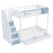 Cama litera 252x95 Cama litera 252x95 Blanco/ Azul