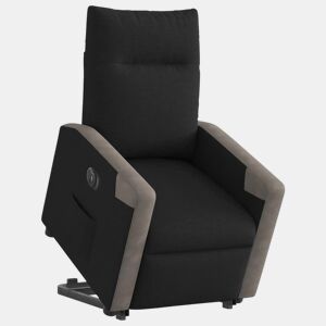Poltrona reclinável - Poltrona relax elétrica tecido preto
