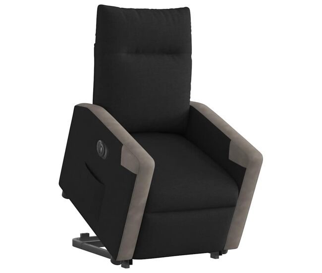 Sillón eléctrico reclinable elevable - sillón relax de tela negro