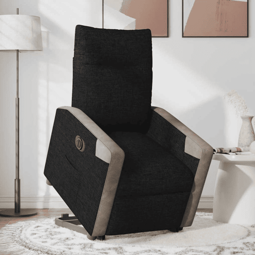 Poltrona reclinável - Poltrona relax elétrica tecido preto