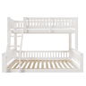 Beliche 90x200cm+140x200cm - Escada, Corrimãos, Estilo simples - Branco
