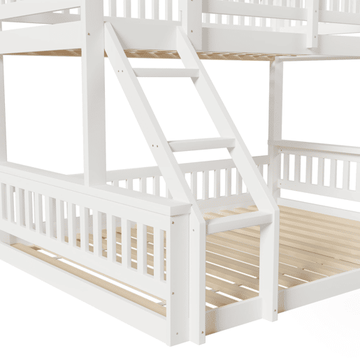 Beliche 90x200cm+140x200cm - Escada, Corrimãos, Estilo simples - Branco
