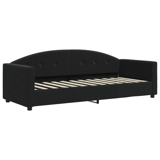 Sofá-cama, Sofá conversível com colchão 80x200 cm veludo preto