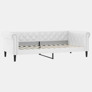 Sofá-cama, Sofá conversível 90x200 cm couro artificial branco