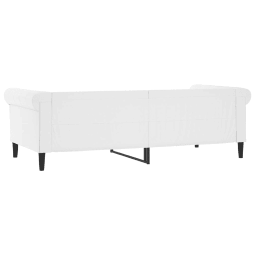 Sofá-cama, Sofá conversível 90x200 cm couro artificial branco Sofá-cama, Sofá conversível 90x200 cm couro artificial branco
