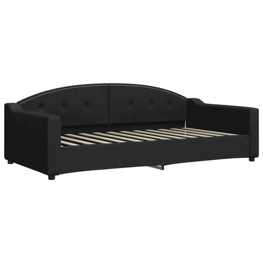Sofá-cama, Sofá conversível 100x200 cm tecido preto Sofá-cama, Sofá conversível 100x200 cm tecido preto