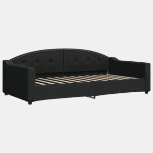 Sofá-cama, Sofá conversível 100x200 cm tecido preto