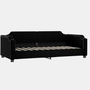 Sofá-cama, Sofá conversível 80x200 cm tecido preto