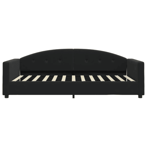 Sofá-cama, Sofá conversível com colchão 100x200 cm veludo preto