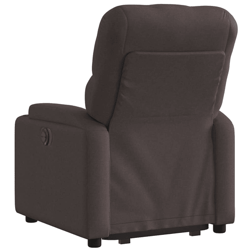 Poltrona reclinável - Poltrona relax elétrica tecido castanho-escuro