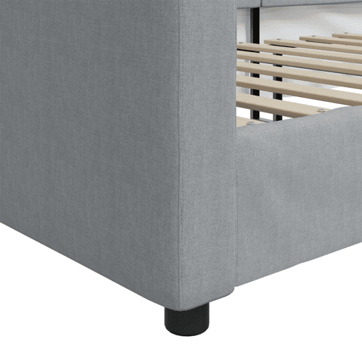 Sofá-cama, Sofá conversível 100x200 cm tecido cinzento-claro Sofá-cama, Sofá conversível 100x200 cm tecido cinzento-claro