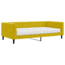 Sofá-cama, Sofá conversível com colchão 100x200 cm veludo amarelo