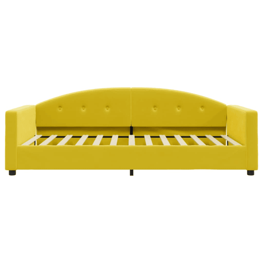 Sofá-cama, Sofá conversível 100x200 cm veludo amarelo