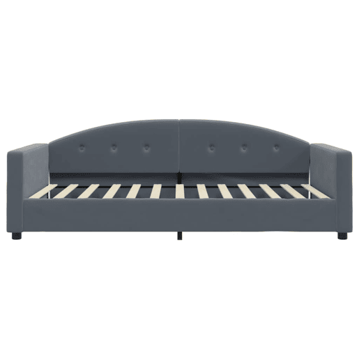 Sofá-cama, Sofá conversível com colchão 100x200 cm veludo cinzento-escuro