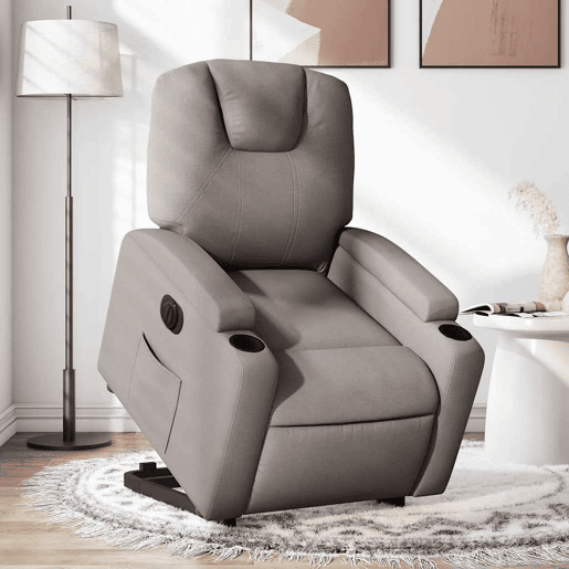 Poltrona reclinável - Poltrona relax elétrica cinza-acastanhado