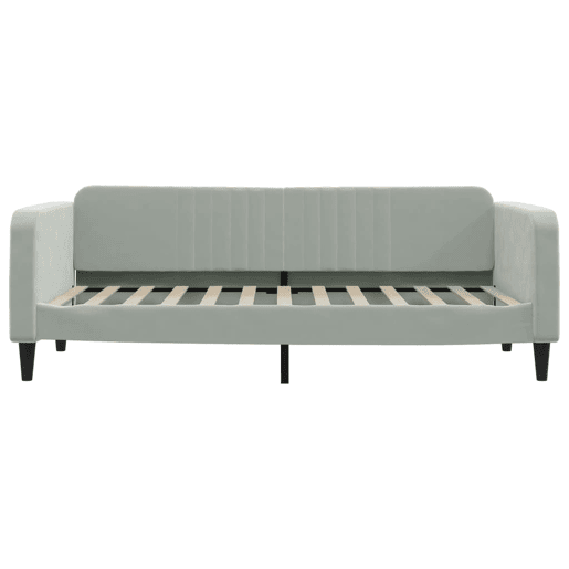 Sofá-cama, Sofá conversível 90x200 cm veludo cinzento-claro