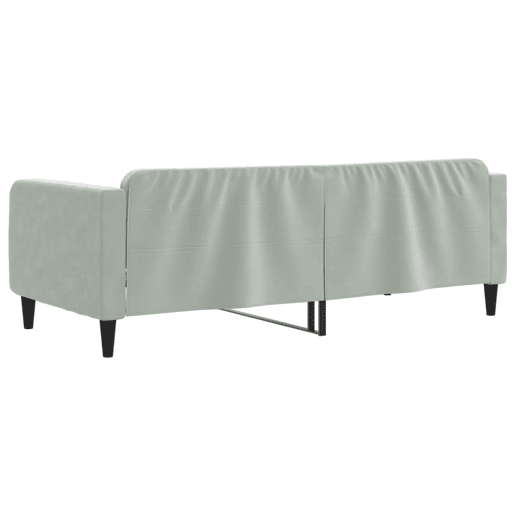 Sofá-cama, Sofá conversível 90x200 cm veludo cinzento-claro