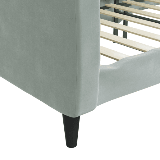 Sofá-cama, Sofá conversível 90x200 cm veludo cinzento-claro