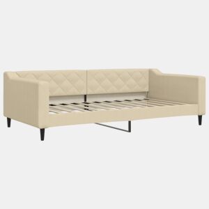 Sofá-cama, Sofá conversível 100x200 cm tecido cor creme