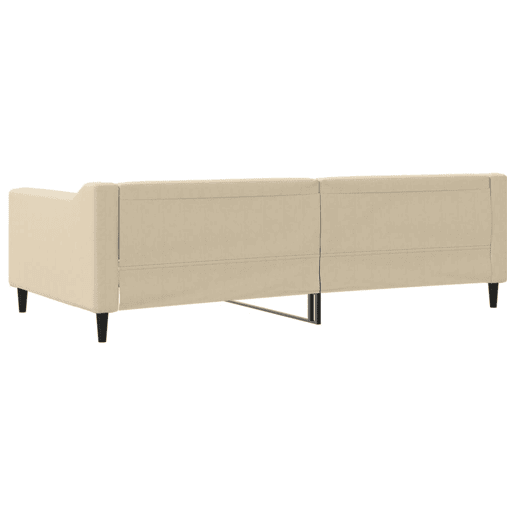 Sofá-cama, Sofá conversível 100x200 cm tecido cor creme