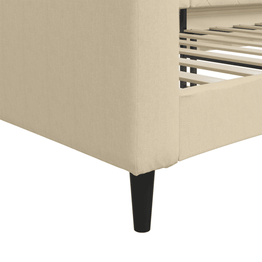 Sofá-cama, Sofá conversível 100x200 cm tecido cor creme