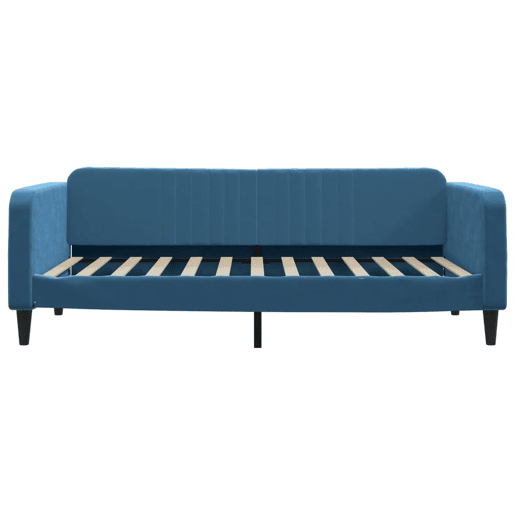 Sofá-cama, Sofá conversível com colchão 100x200 cm veludo azul Sofá-cama, Sofá conversível com colchão 100x200 cm veludo azul