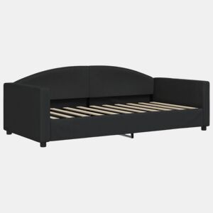 Sofá-cama, Sofá conversível 90x190 cm tecido preto