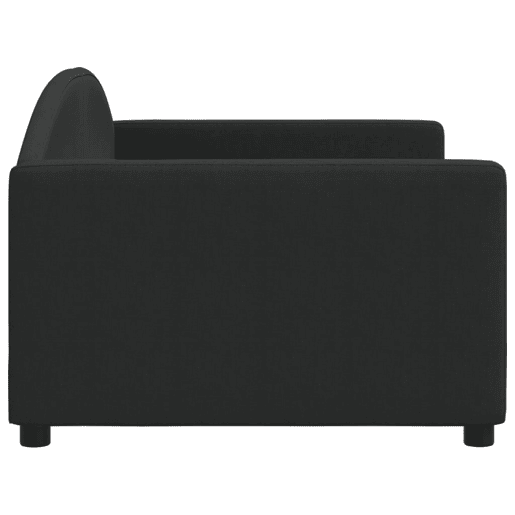 Sofá-cama, Sofá conversível 90x190 cm tecido preto Sofá-cama, Sofá conversível 90x190 cm tecido preto