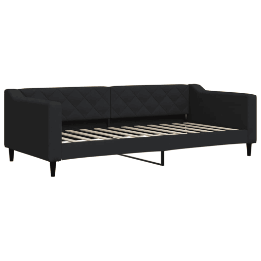 Sofá-cama, Sofá conversível 90x200 cm tecido preto Sofá-cama, Sofá conversível 90x200 cm tecido preto