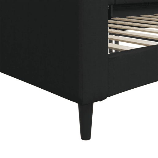 Sofá-cama, Sofá conversível 90x200 cm tecido preto Sofá-cama, Sofá conversível 90x200 cm tecido preto