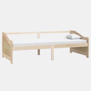 Sofá-cama, Sofá conversível de 3 lugares 90x200 cm madeira de pinho maciça