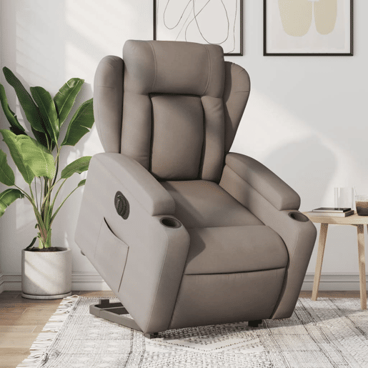 Poltrona reclinável - Poltrona relax elétrica cinza-acastanhado