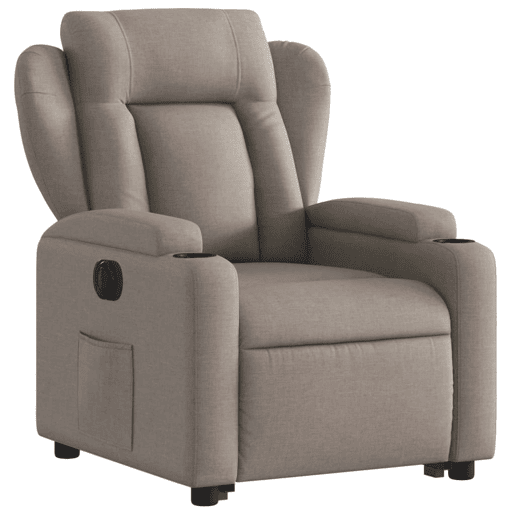 Poltrona reclinável - Poltrona relax elétrica cinza-acastanhado