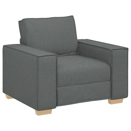 Sofá-cadeira, Sofá individual Cinza Escuro 60 cm Tecido