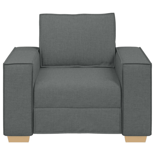 Sofá-cadeira, Sofá individual Cinza Escuro 60 cm Tecido