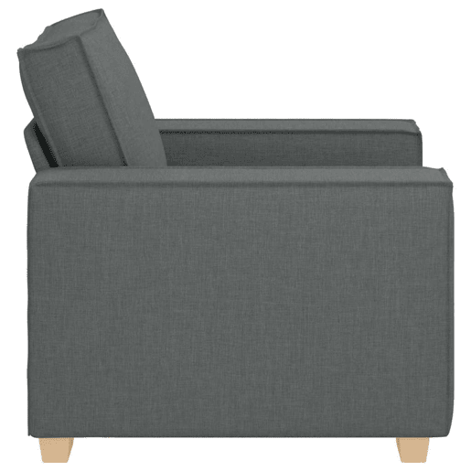 Sofá-cadeira, Sofá individual Cinza Escuro 60 cm Tecido