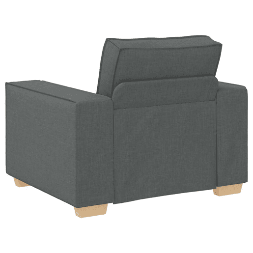 Sofá-cadeira, Sofá individual Cinza Escuro 60 cm Tecido