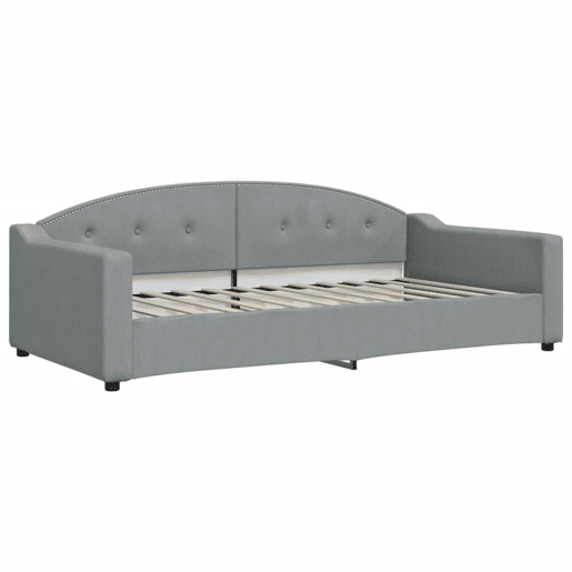 Sofá-cama, Sofá conversível 100x200 cm tecido cinzento-claro Sofá-cama, Sofá conversível 100x200 cm tecido cinzento-claro
