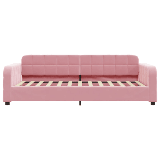 Sofá-cama, Sofá conversível 90x200 cm veludo rosa Sofá-cama, Sofá conversível 90x200 cm veludo rosa